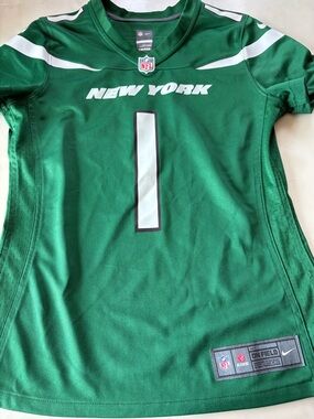 NFL Green On Field Nike Jersey Patch Detail New York Jets Gardner
